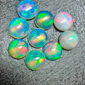 Round Opal AAA Top Quality Natural Ethiopian Opal Cabochon Lot Welo Opal Making Jewelry image 4