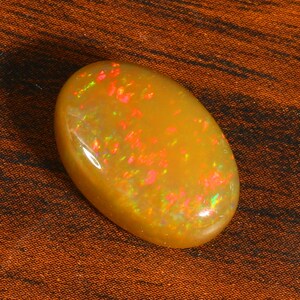 Gemma sciolta, pietra di fuoco opale, cabochon di opale etiope naturale, pietra multi fuoco, pietra di nascita di ottobre, fuoco invernale rosso, 16X11X6MM Ct. 7.35