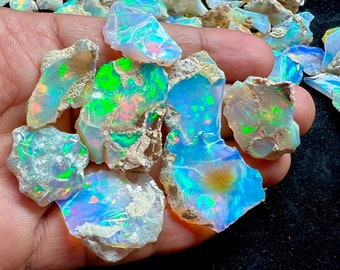 Fila de ópalo de alta calidad, Fila de ópalo de grado A, Fila de ópalo Fila de ópalo suelta, Ópalo áspero, Mineral de nacimiento de octubre, Fila de ópalo Fila de ópalo de fuego múltiple, Fuego múltiple