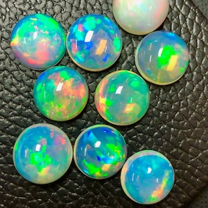 Round Opal AAA Top Quality Natural Ethiopian Opal Cabochon Lot Welo Opal Making Jewelry image 1