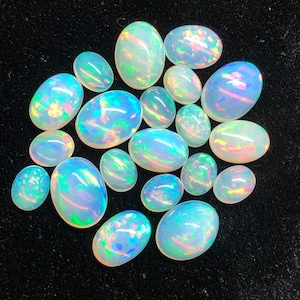 AAA+++ Cabochon opale etiope naturale di alta qualità Cabochon base bianca opale Cabochon base bianca opale Pietra preziosa sciolta per la realizzazione
