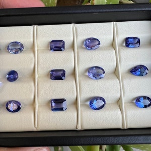 Faceted Tanzanite Gemstone Lot: Loose Cut Stones, December Birthstone