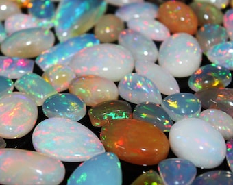 Top Quality Natural Ethiopian Opal Cabochon Lot By Carat Weight Opal Lot Opal Cabochon Mix Shape Limited Stock !!! very reasonable price!!