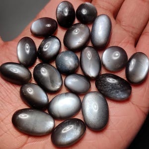 Natürlicher Silber Obsidian Cabochon, Silber Obsidian Cabochon Lot, Obsidian Cabochon Lot, Obsidian Edelstein Lot, Silber Obsidian Lot, Cabochon,