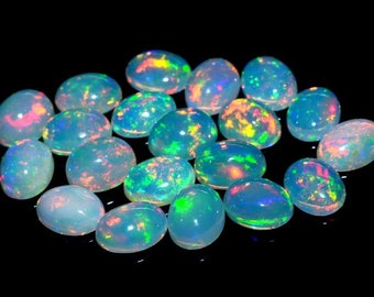 Beautiful Quality Natural Ethiopian Opal Cabochon Lot Welo Opal Making Jewelry