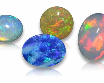 30 Pcs AAA+++ Top Quality Natural Ethiopian Opal Cabochon Lot Welo Opal 4-10 MM 10 CT. Making Jewelry