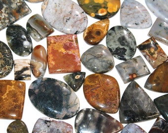 Wholesale Lot Pr Kg Looking Quality 100% Natural Ocean Jasper Cabochon All Shape All Size Mix Lot Cabochon Gemstone Lot For Jewelry Making