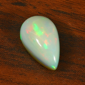 Natuurlijke Ethiopische Opaal, Opaal Cabochon, Multi Fire Opaal, Losse Edelsteen, Oktober Geboortesteen, Peervorm 17X11X7 MM Ct.7.15 Voor het maken van sieraden