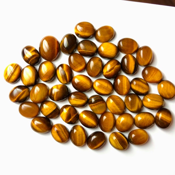 Wholesale Price Lot Natural Tiger Eye Cabochon, Natural Tiger Eye, Tiger Eye Cabochon, Loose Gemstone, MM Size Stone, For Making Jewelry,