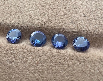 Faceted Tanzanite Gemstone: Natural Round December Birthstone