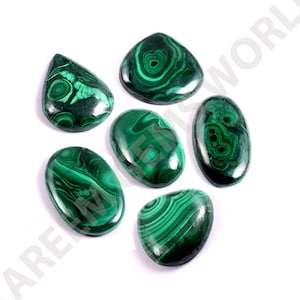 Mixed Shape Malachite Cabochon Lot, Malachite Cabochon Gemstone Lot, Malachite Designer Cabochon, Malachite Lot, Wire Wrap Jewelry Making