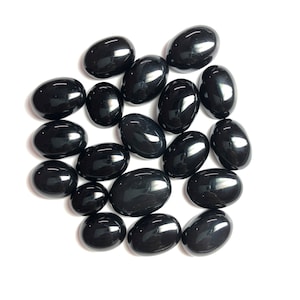 Preço de atacado lote cabochão de ônix preto natural natural, cabochão de ônix preto, pedra preciosa solta, pedra preciosa de ônix preto, para fazer anel de joias,