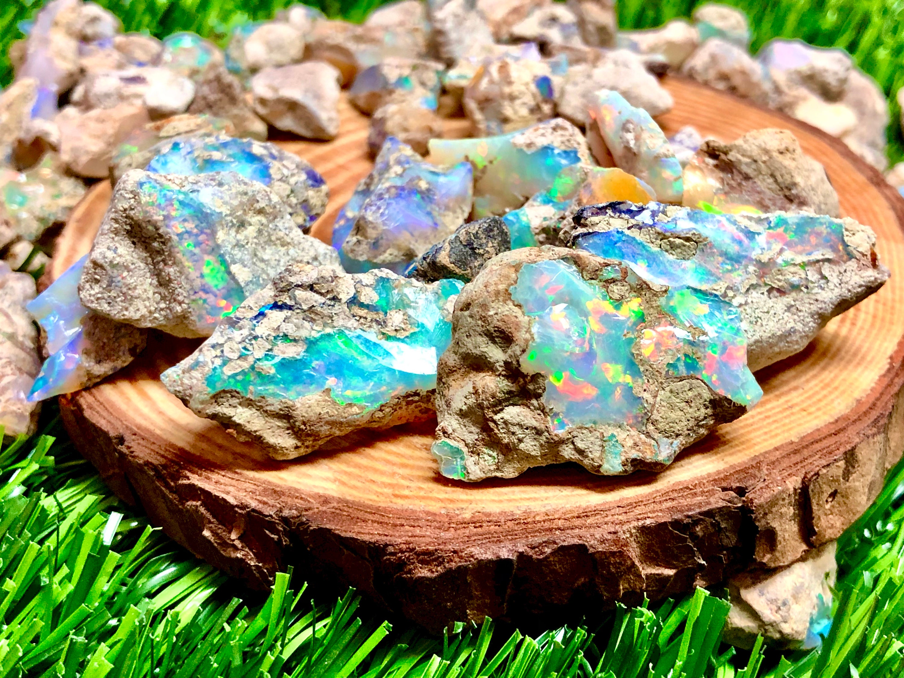 Natural Ethiopian Opal Rough - 2.70 Carat Multi Fire Raw Opal Gemstone For Jewelry Making