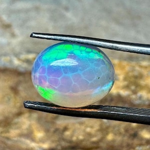 Opal Cabochon, Multi Feuerstein, Oktober Geburtsstein, Natürlicher Opal Cabochon, Welo Basis Opal, Lose Edelstein Größe 10X7X4 MM Ct. 2.10 Oval
