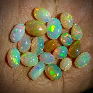 AAA Cabochon di opale etiope naturale di alta qualità lotto Welo Opal che realizza gioielli immagine 3