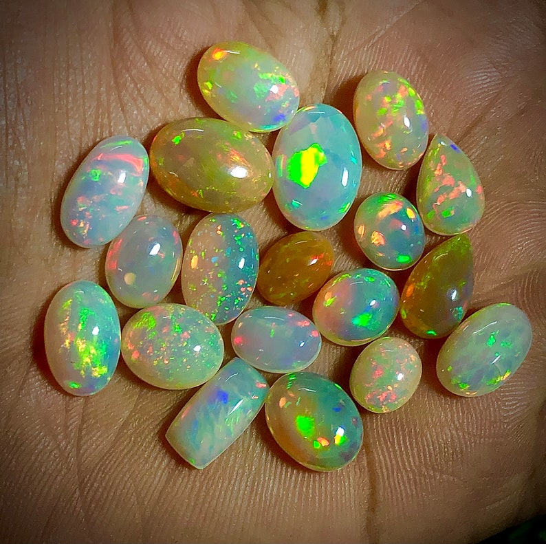 Lot de cabochons d'opale éthiopienne naturelle de qualité supérieure AAA pour la fabrication de bijoux d'opale Welo image 3