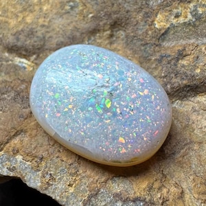 Cabujón doble de ópalo australiano, forma ovalada, piedra preciosa suelta, ópalo australiano, tamaño 19 x 13 x 6 mm, 12,00 quilates, para hacer anillos de joyería.