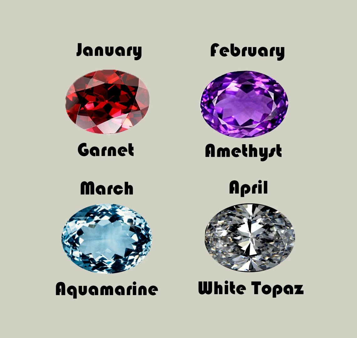 新品POTETE Birth month stone clip Jan Apr 新品POTETE Birth month stone clip Jan Apr The Birthstones