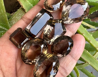 Natural Smoky Quartz Gemstone, Smoky Quartz Faceted Gemstone, Quartz Gemstone Lot, Quartz Lot Gemstone, Quartz Lot, Gemstone Lot, Jewelry,