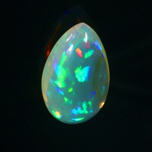 Natural Ethiopian Opal Cabochon, Multi Fire Stone, October Birthstone, shops Loose Gemstone, 19X11X7 MM Ct. 7.70 For Making Jewelry Ring Necklace,