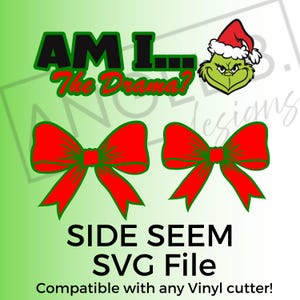 Christmas Bow for Side Seem SVG