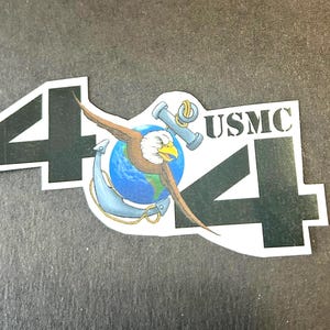 USMC 4x4 waterproof sticker