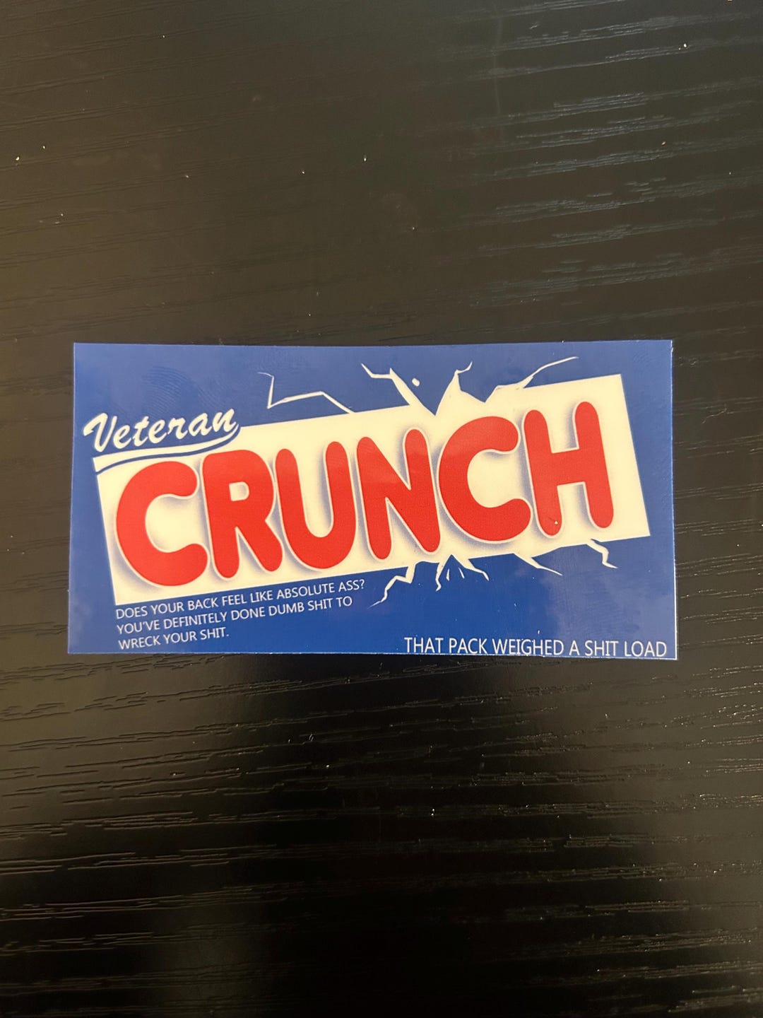 Veteran CRUNCH Waterproof Vinyl Sticker - Etsy