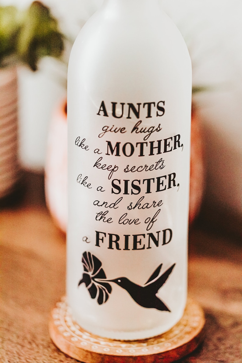 Aunt Wine Bottle Lights Gift for Aunt Gifts for Aunt Aunt Etsy