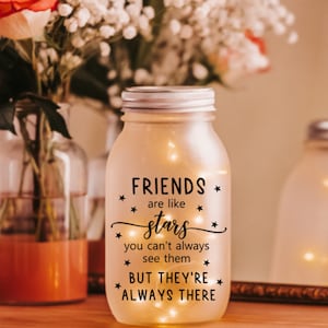 Friendship Mason Jar Light, Friendship Mason Jar Light, Birthday Gift for Friend, Best Friend Birthday Gift, Unique Birthday Gifts