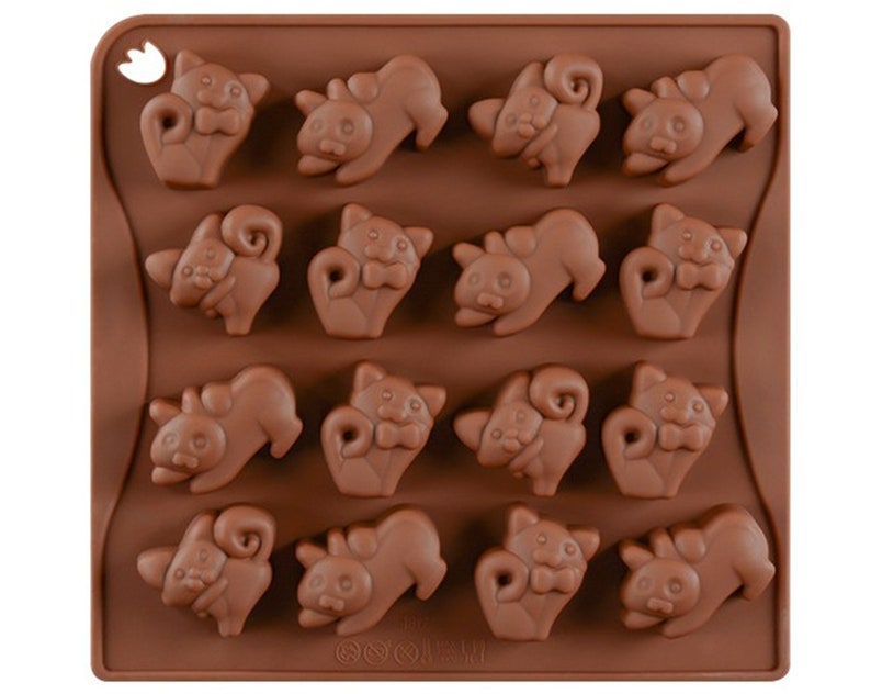 16 cavity cute cat mold silicone mold candy mold chocolate Etsy
