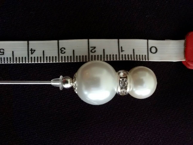 Beautiful long Pearl hat pins in a choice of designs, silver or gold image 6