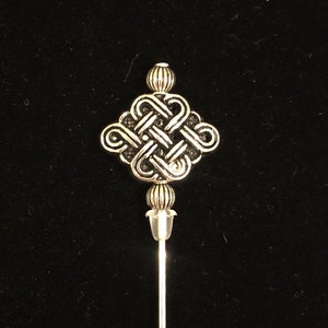 Tibetan Silver hat pins. A selection of 3 beautiful designs in a choice of lengths image 3