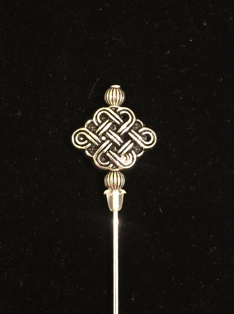 Tibetan Silver hat pins. A selection of 3 beautiful designs in a choice of lengths image 3
