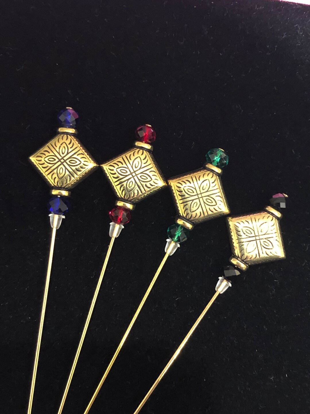 Waheed Pin Gold Hat Pin, Hijab Pin, Lapel Pin: Choice of 4 Colours and 2 Lengths ...