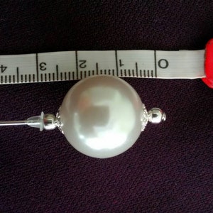 Beautiful long Pearl hat pins in a choice of designs, silver or gold image 7