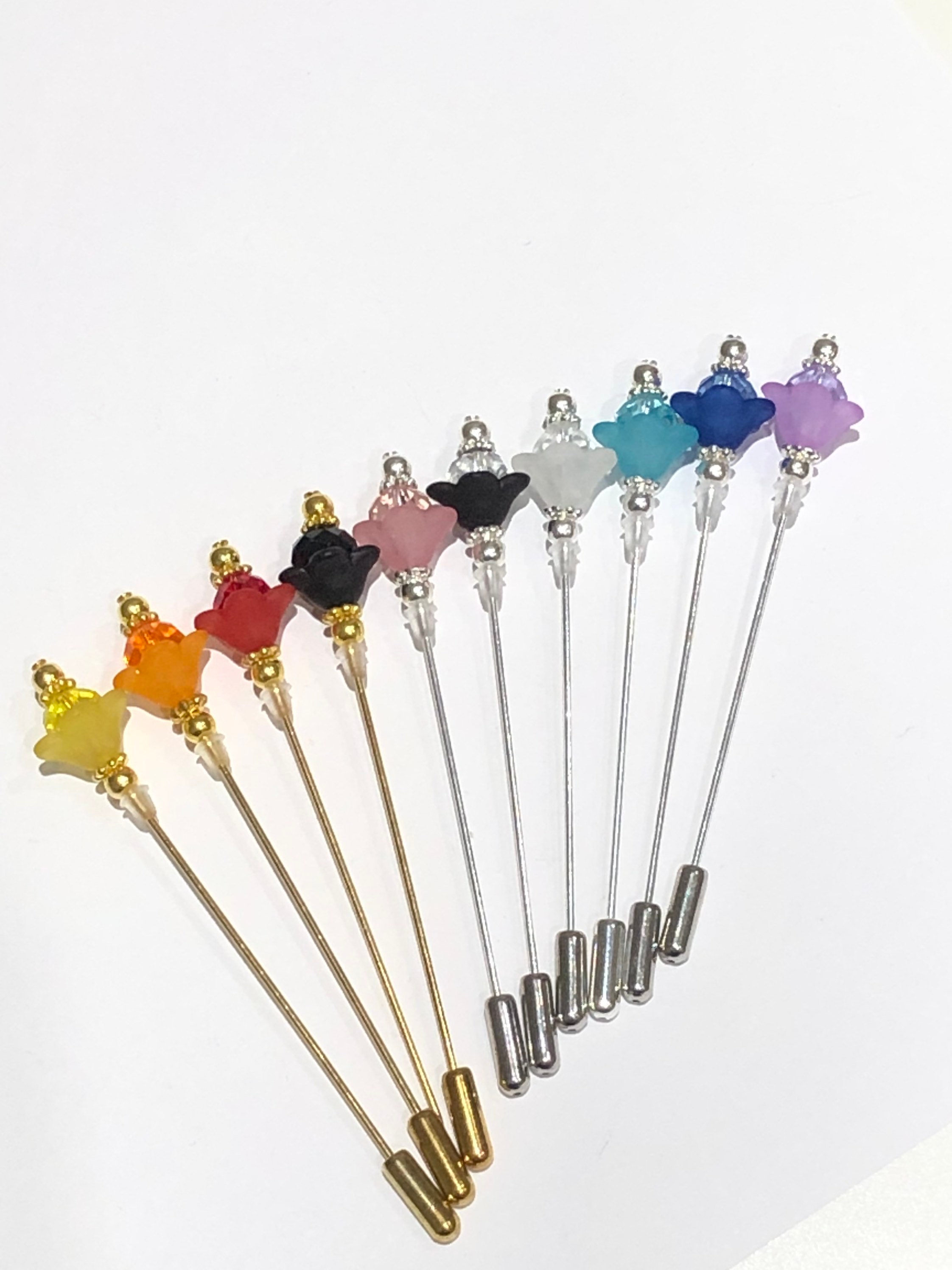 Beautiful Handmade Flower Pins Lots of Colours 2 Lengths Etsy Singapore