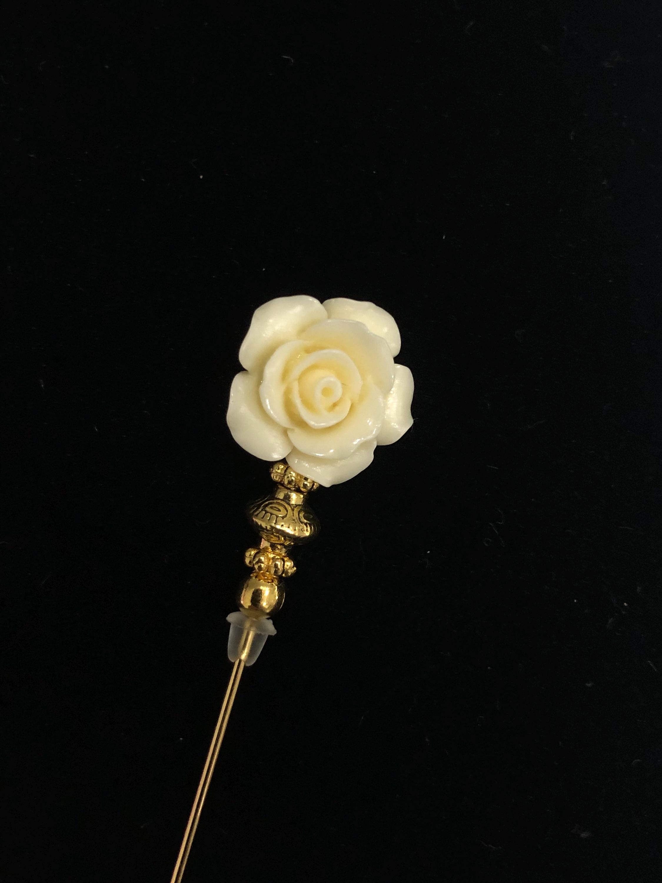 本象牙の繊細なバラの花・ブローチ 象牙のバラのブローチ - Etsy 日本