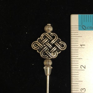 Tibetan Silver hat pins. A selection of 3 beautiful designs in a choice of lengths image 7