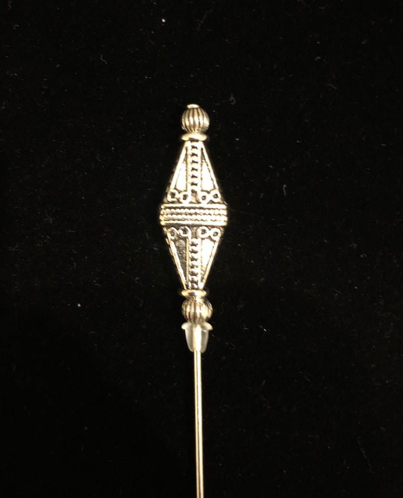 Tibetan Silver hat pins. A selection of 3 beautiful designs in a choice of lengths image 4