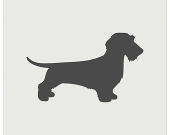 Dachshund Stencil Doxie Dog Breed Face Reusable Sheet S664