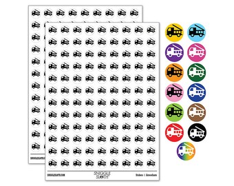 Fire Truck Engine Fireman Firefighter Symbol 200+ 0.50" Round Stickers