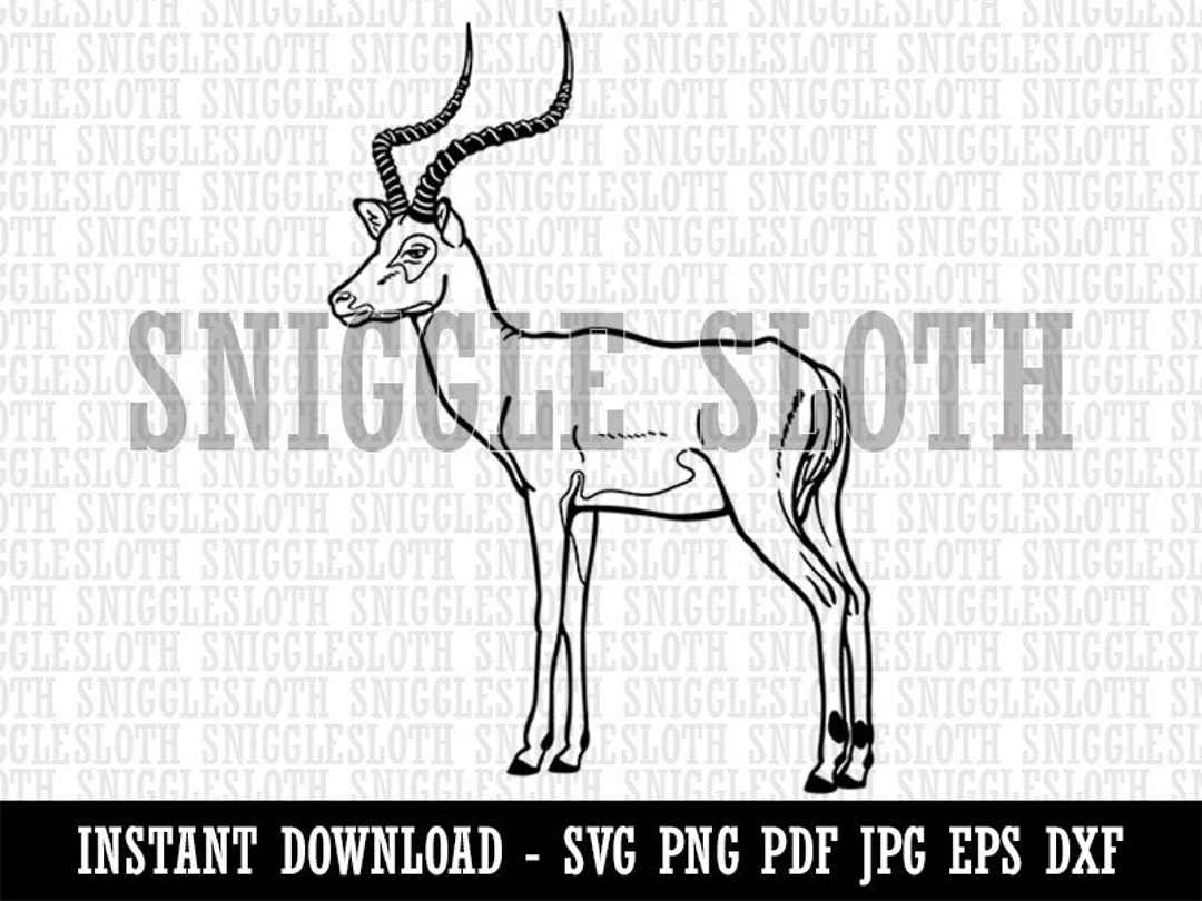 African Impala Antelope Clipart Instant Digital Download SVG - Etsy