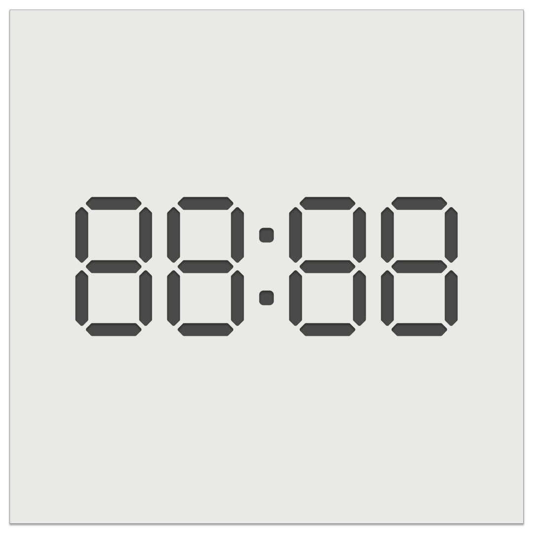Digital Clock Numbers Seven Segment Display Electronics Wall Cookie DIY
