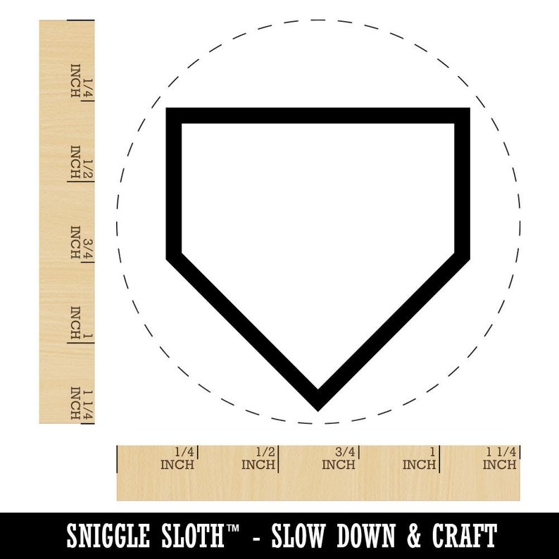 Home Plate Baseball Outline Rubber Stamp for Stamping Crafting Etsy