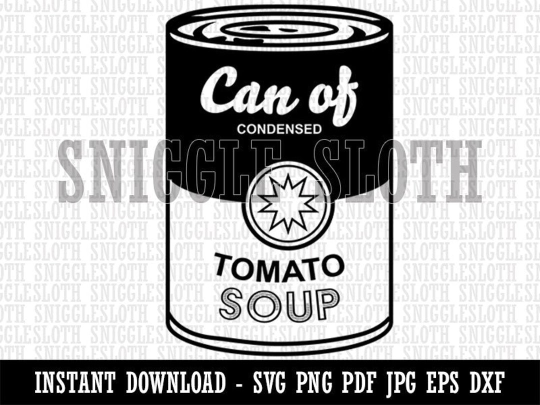Can of Tomato Soup Modern Art Clipart Instant Digital Download Etsy
