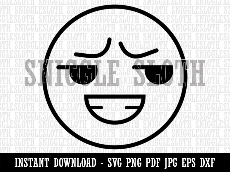 Kawaii Cute Smug Smirk Smile Face Clipart Instant Digital - Etsy