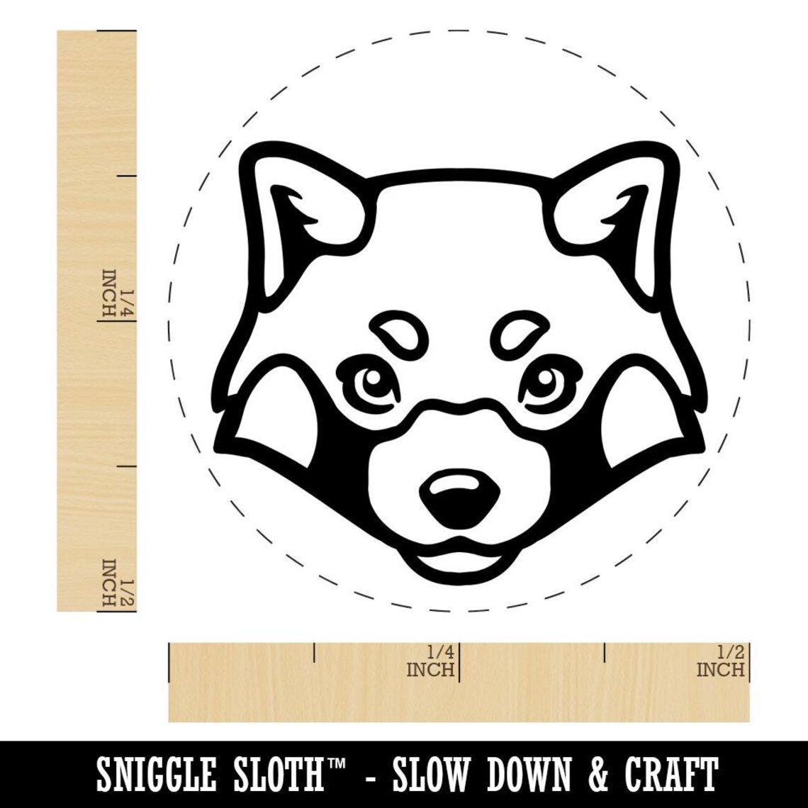 Red Panda Face Rubber Stamp for Stamping Crafting Planners Etsy