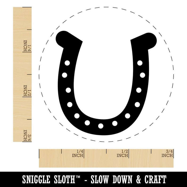 Horseshoe Lucky Rubber Stamp for Stamping Crafting Planners Etsy