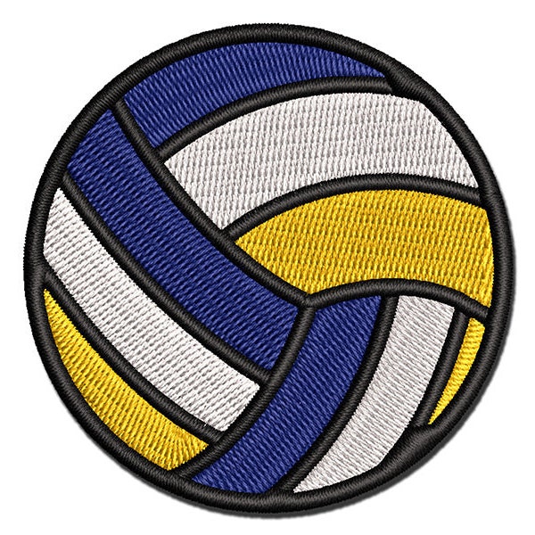 Volleyball Solid Multi-Color Embroidered Iron-On or Hook & Loop Patch Applique