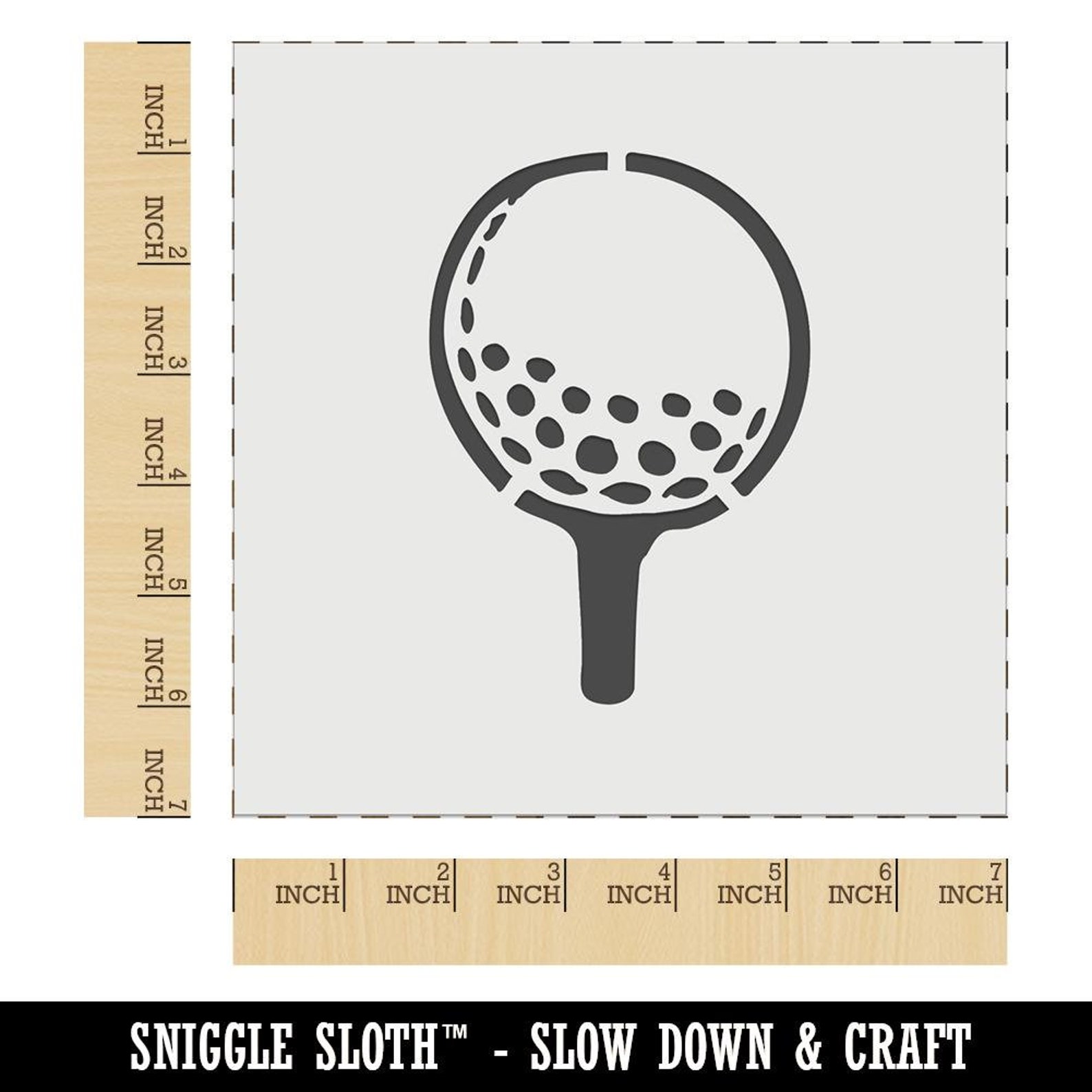 Golf Ball on Tee Wall Cookie DIY Craft Reusable Stencil Etsy